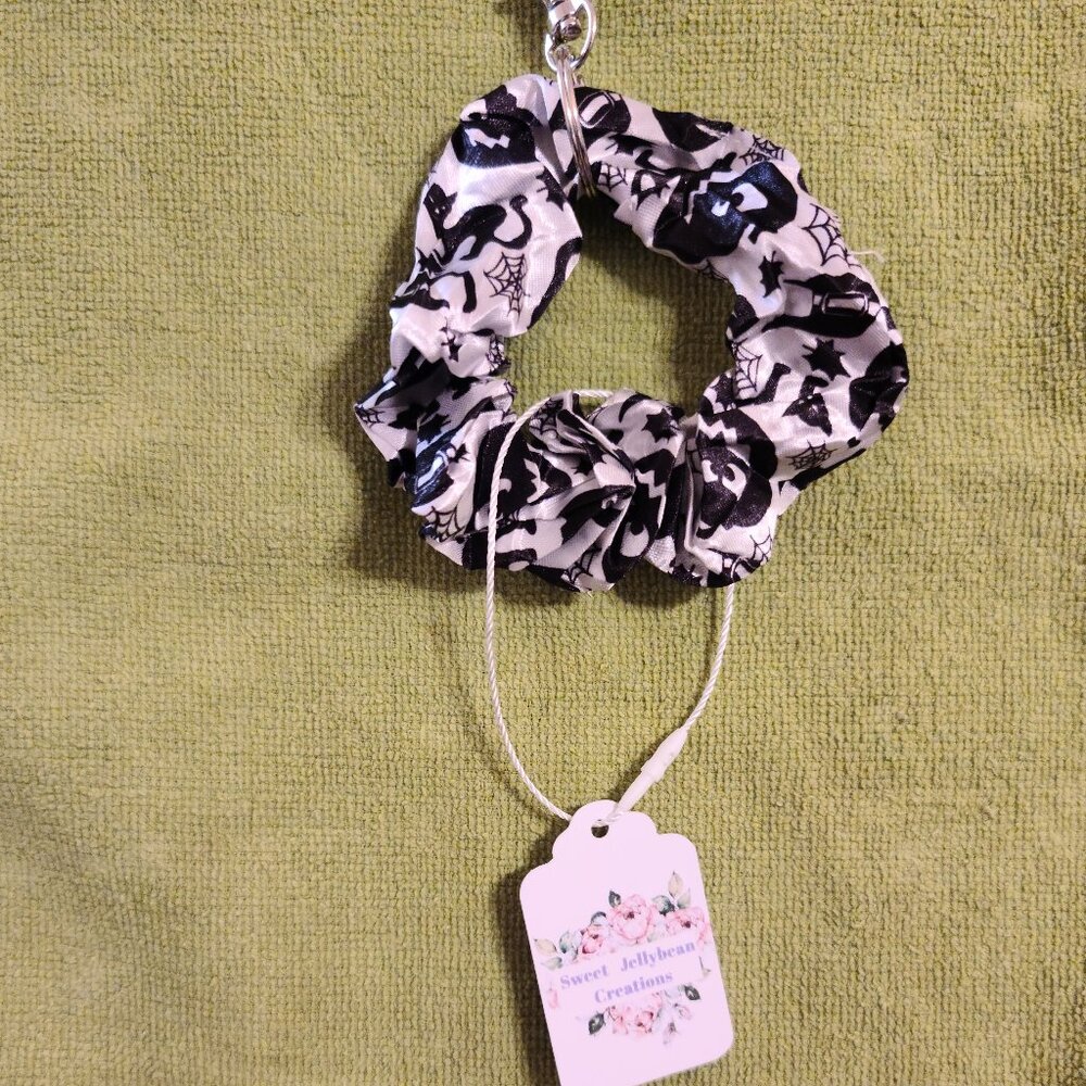 Scrunchie Halloween Themed Wristlet Keyring